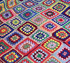Authentic Hand Crocheted Wool Throw (tx524)