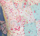 Aqua and Pinks Patchwork Cushion (tx527)