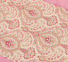 1930s Paisley and Pink Stripe Bedspread (astb373)